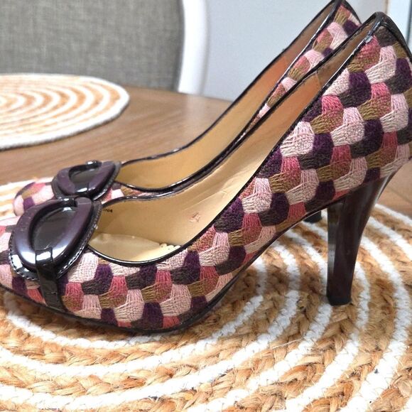 OSCAR, Oscar De La Renta, O Bessie Wine Heels size 6.5M. EUC - Picture 5 of 13